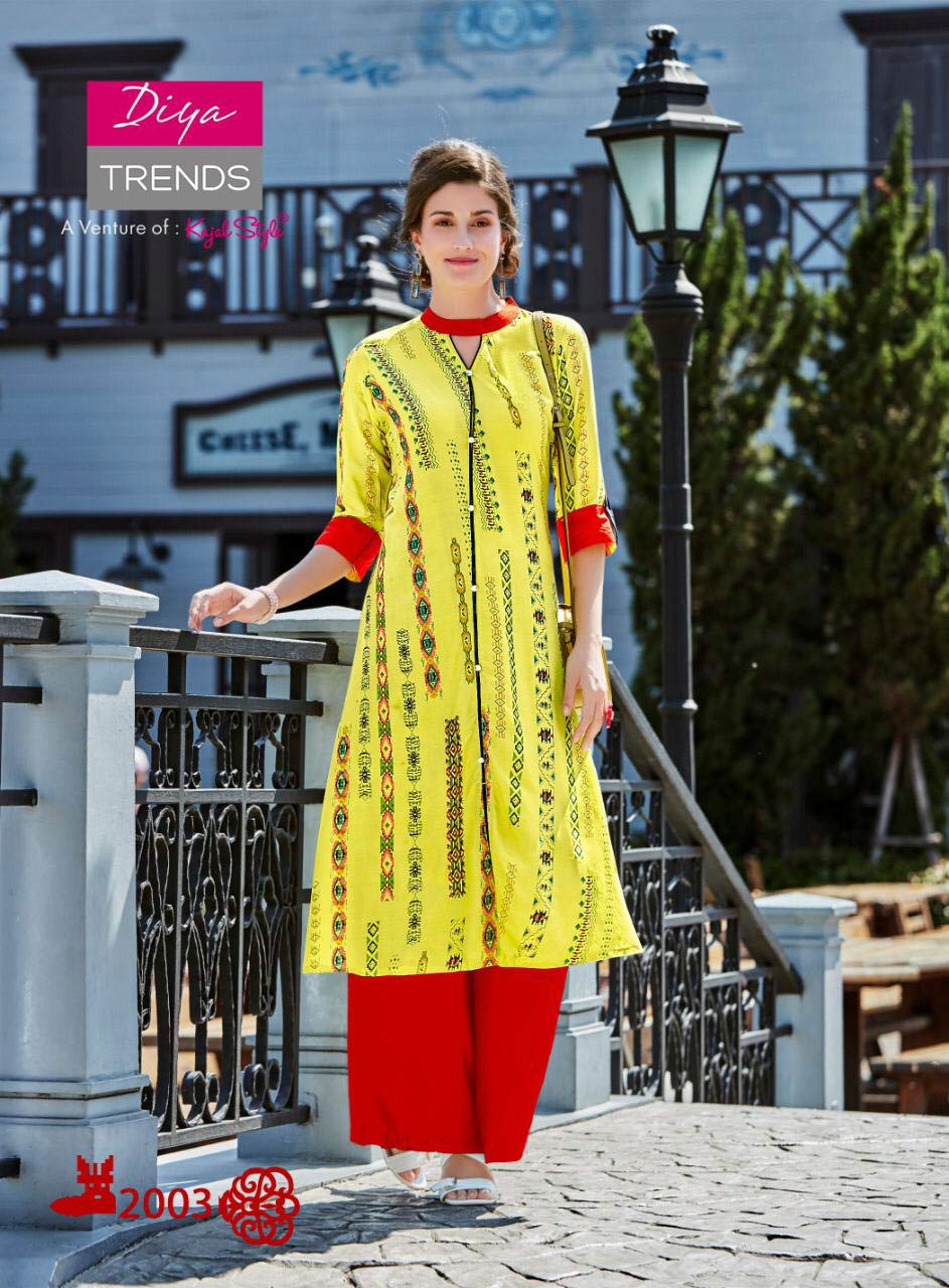 Purple City Vol-2 Diya Trends Pigment Print Kurti Supplier Purple City Vol-2 Diya Trends Pigment Print Kurti Supplier